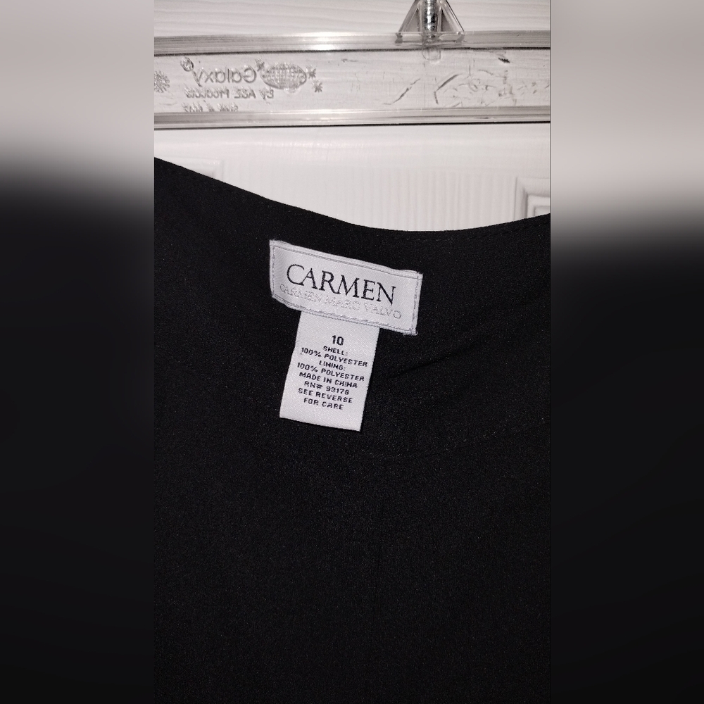 Carmen Marc Valvo Black Women's Wide-Leg Pants - Picture 5 of 5